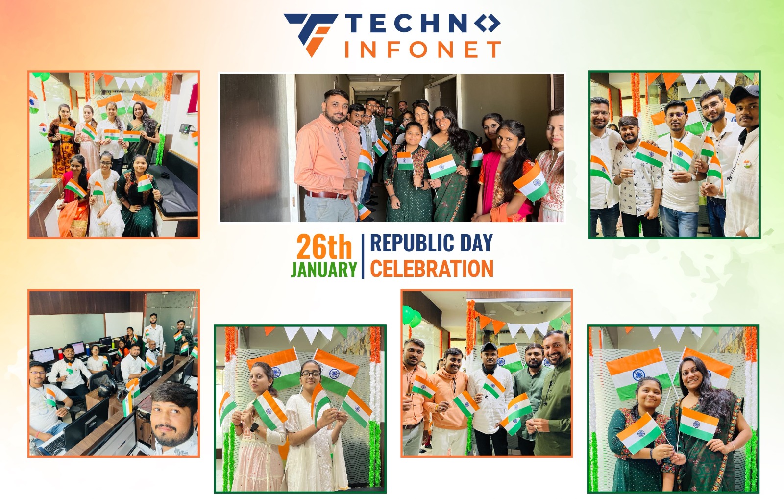 Republic day celebration at techno infonet