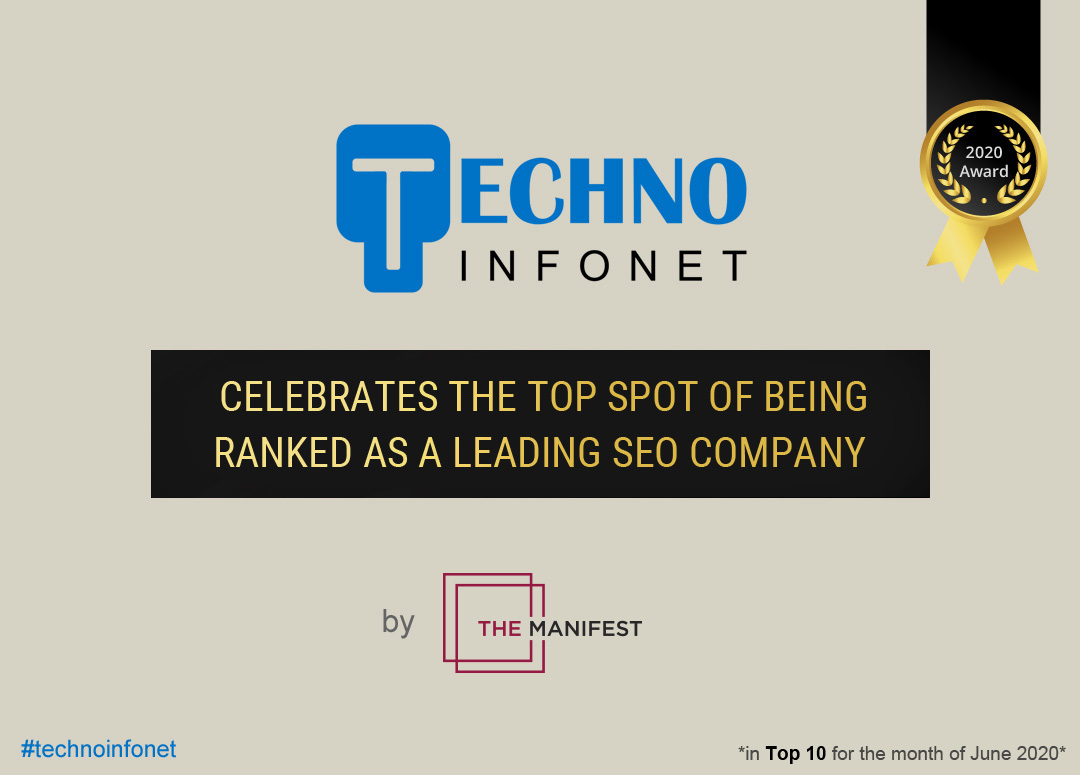 Techno Infonet celebrates the top spot of being ranked as a leading SEO Company by The Manifest