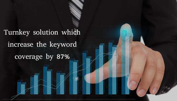 Turnkey solution which increase the keyword coverage by 87%