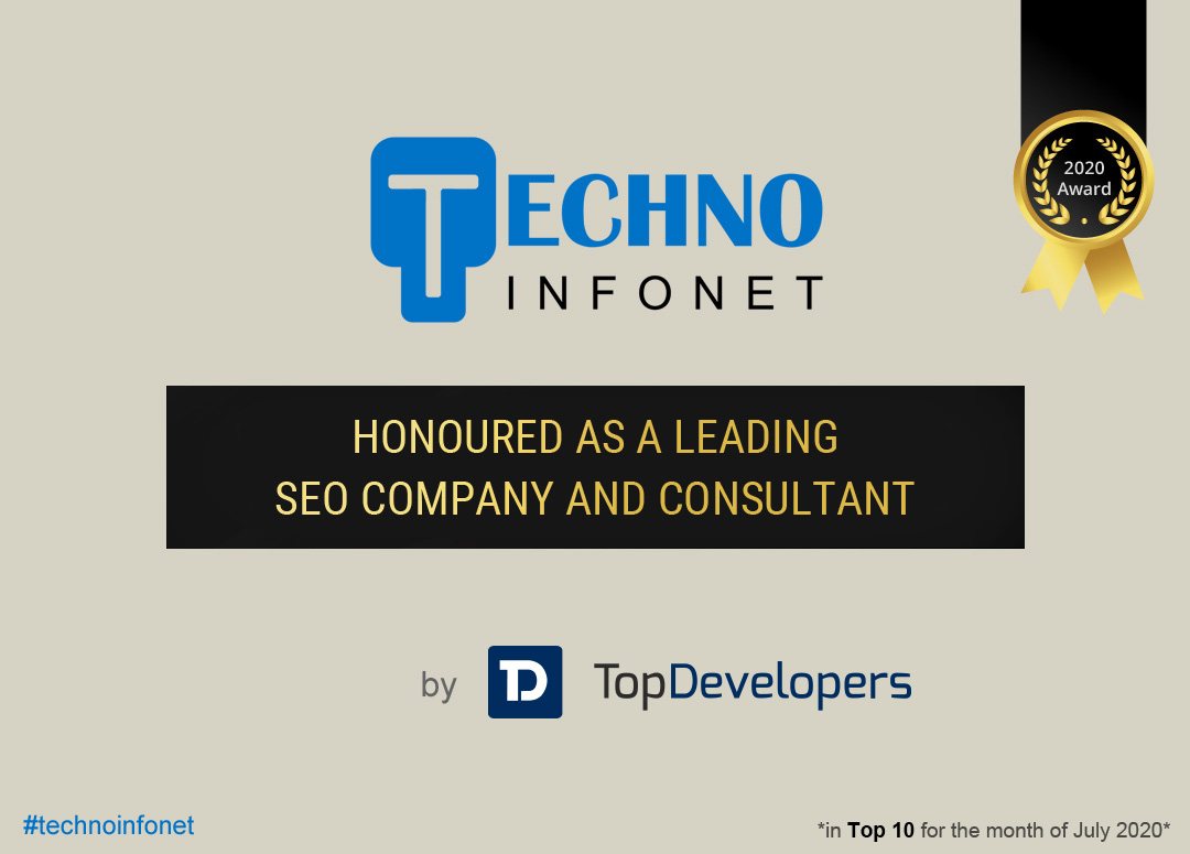Techno Infonet is honoured as a leading SEO Company and Consultant by topdevelopers.co