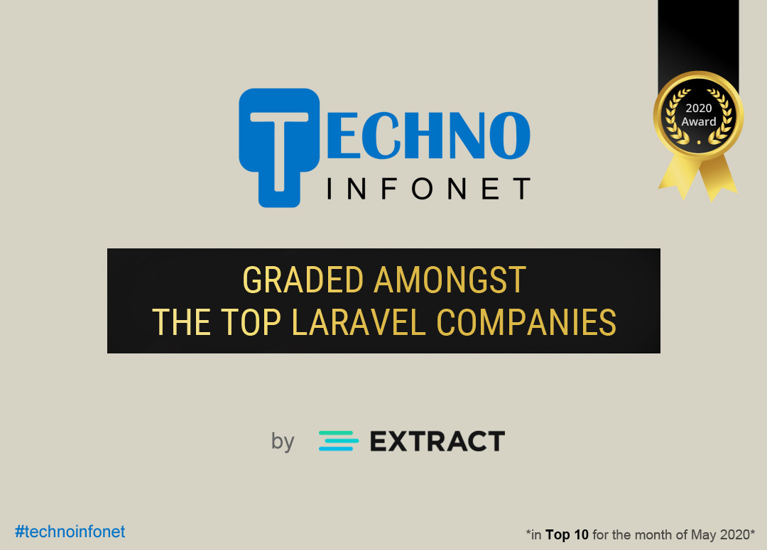 Techno Infonet graded amongst the top Laravel companies by Extract